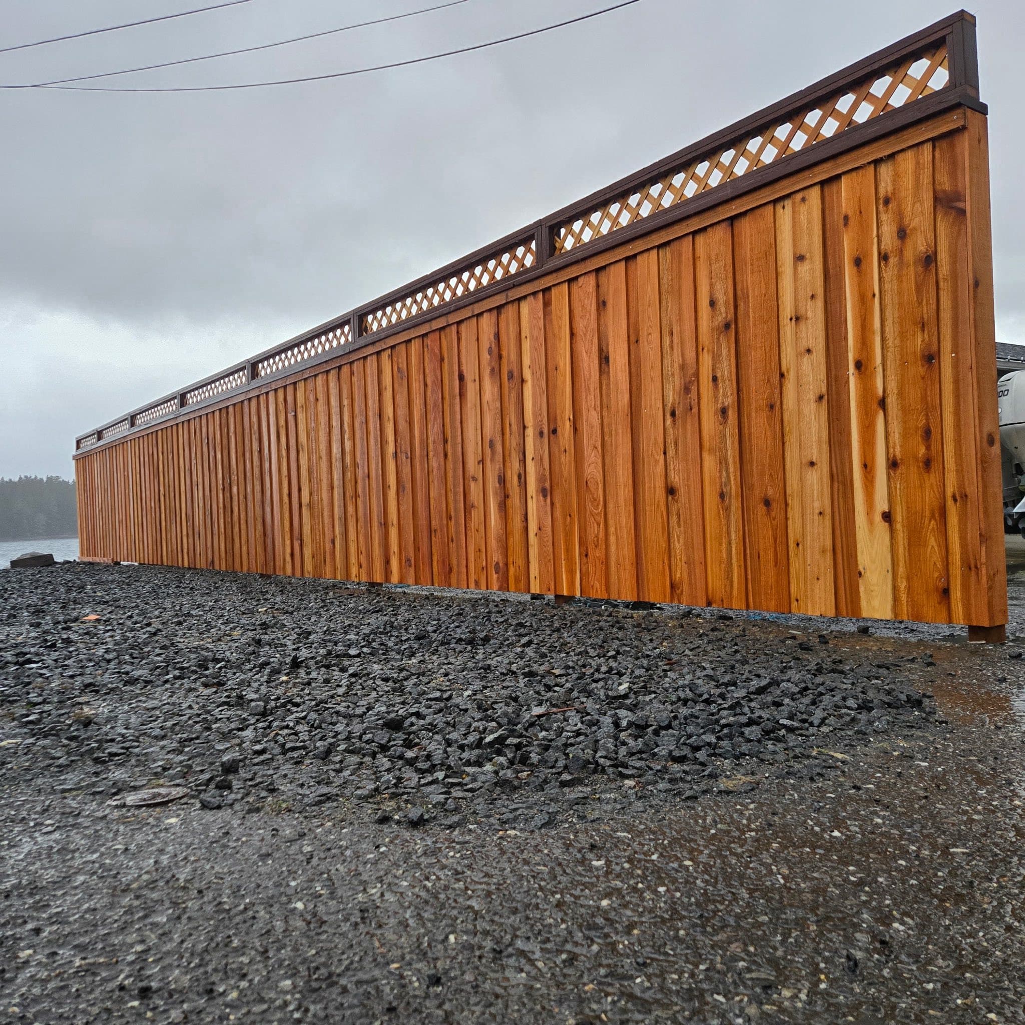 Cedar Privacy Fence Installation
